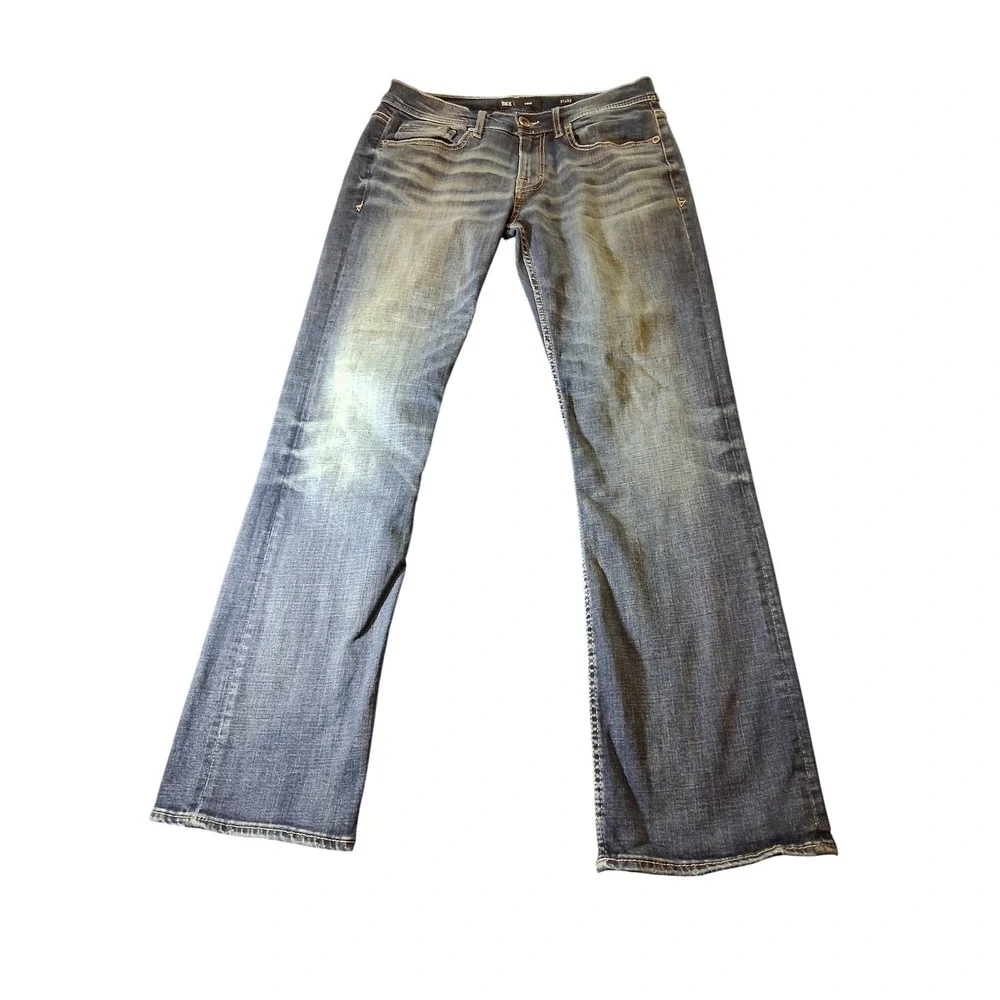 BKE Aiden Straight Leg Jeans Mens 31x32 Medium Wash Distressed Denim